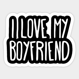 I Love My Boyfriend Couple Love Sticker